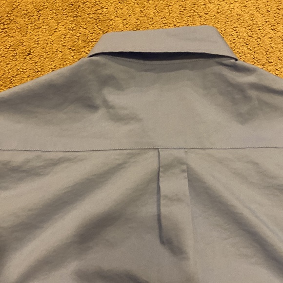 Chaps Stretch Boys Blue Button Down Shirt - Picture 7 of 8